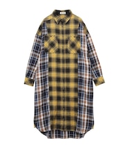 WASHED PANEL SHIRT DRESS