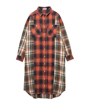 WASHED PANEL SHIRT DRESS