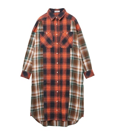 WASHED PANEL SHIRT DRESS