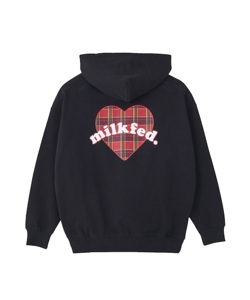 PLAID HEART SWEAT HOODIE