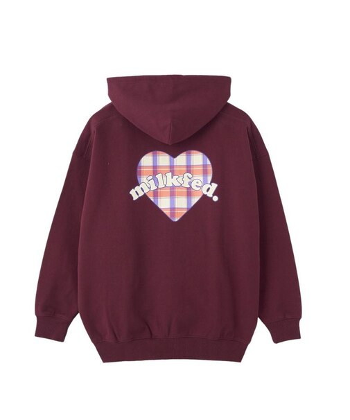 PLAID HEART SWEAT HOODIE