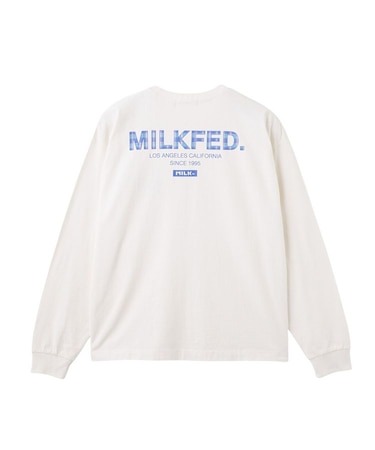 MILKFED. PLAID LOGO L/S TEE