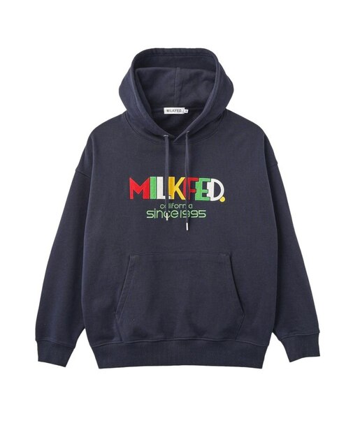 RETRO LOGO FELT PATCH SWEAT HOODIE
