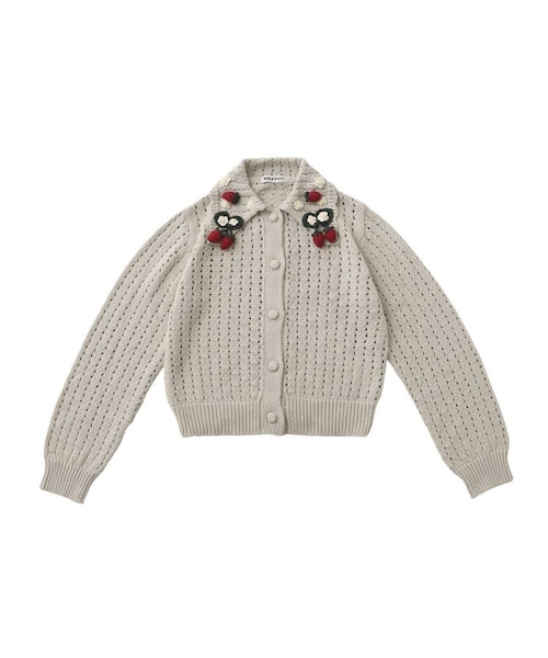 ミルクフェド今期完売いちごカーディガン新品 STRAWBERRY KNIT CARDIGAN｜ミルクフェドの通販｜&mall（アンドモール