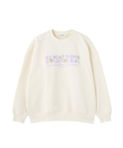 BLOOMING FLOWER EMBROIDERY SWEAT TOP