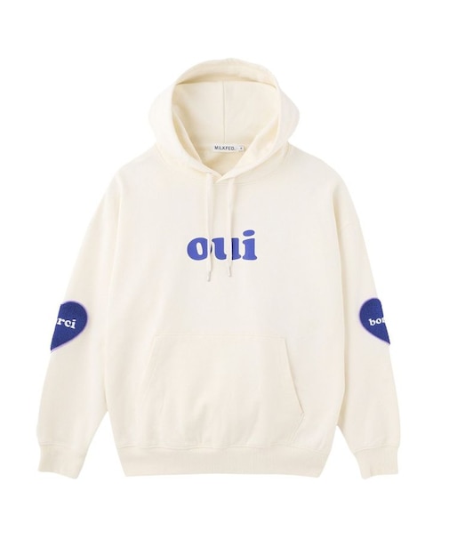 HEART ELBOW PATCH SWEAT HOODIE