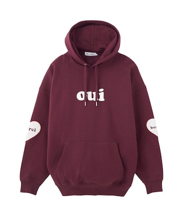 HEART ELBOW PATCH SWEAT HOODIE