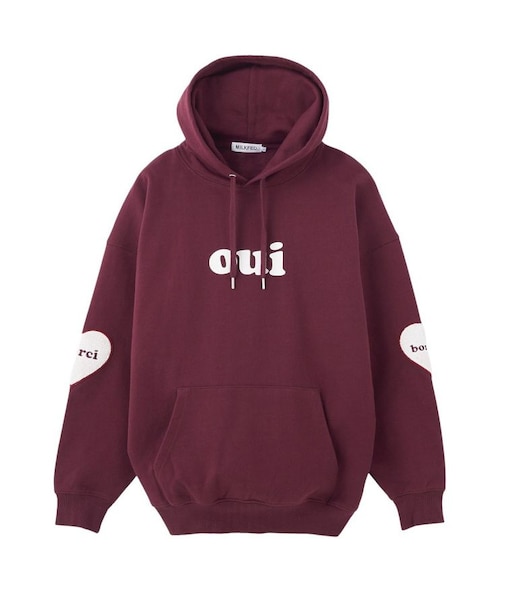 HEART ELBOW PATCH SWEAT HOODIE