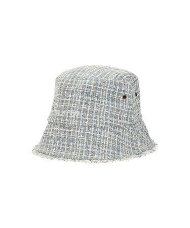 TWEED FRINGE BUCKET HAT