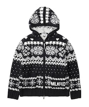 SNOW PATTERN COWICHAN KNIT JACKET