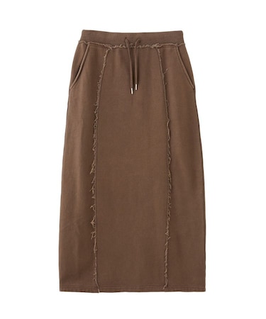 FADED SWEAT LONG SKIRT