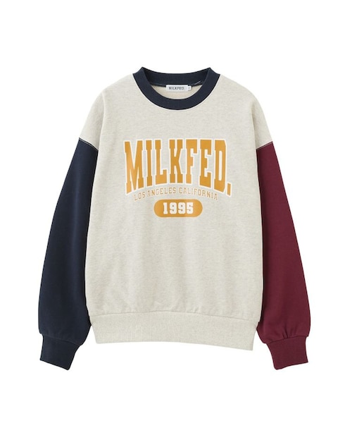 COLOR BLOCK SWEAT TOP｜ミルクフェドの通販｜&mall（アンドモール