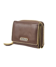 LOGO TRIFOLD LEATHER WALLET