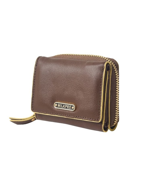 LOGO TRIFOLD LEATHER WALLET