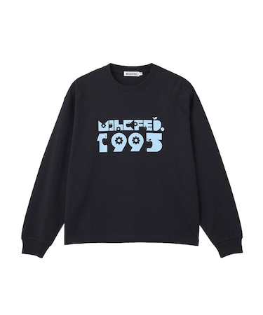 APPLE LOGO FLOCK PRINT L/S TEE