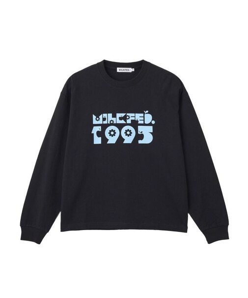 APPLE LOGO FLOCK PRINT L/S TEE