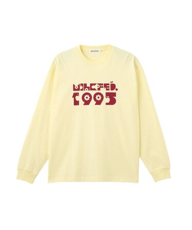 APPLE LOGO FLOCK PRINT L/S TEE