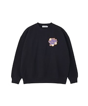 FLOWER LOGO CHENILLE EMBROIDERY SWEAT TOP