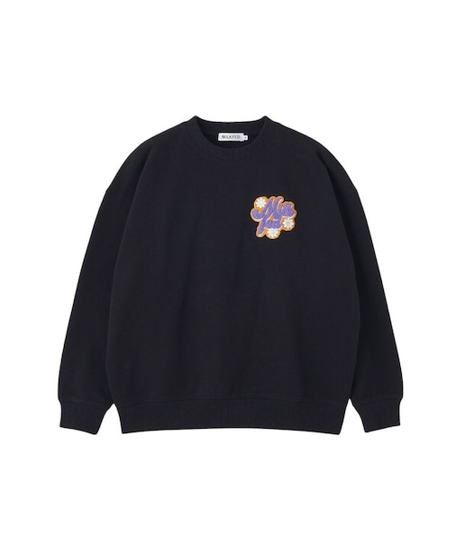 FLOWER LOGO CHENILLE EMBROIDERY SWEAT TOP
