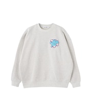 FLOWER LOGO CHENILLE EMBROIDERY SWEAT TOP