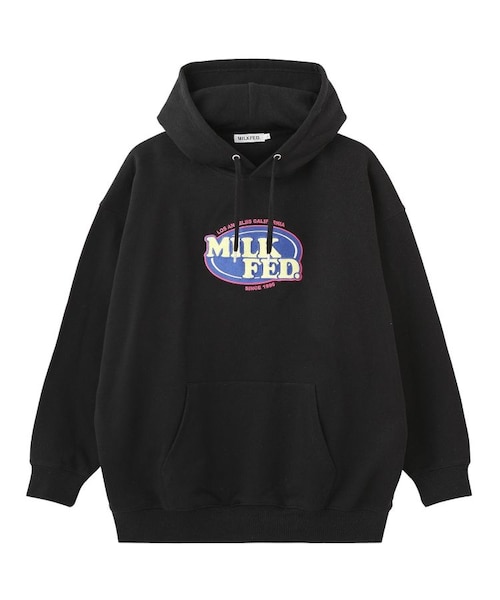 OVAL LOGO WIDE HOODIE SWEAT｜ミルクフェドの通販｜&mall（アンド