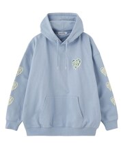 MELTY HEART WIDE HOODIE SWEAT
