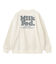 MILKFED. PLAID LOGO WIDE CREW SWEAT