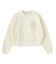 HEART RIBBON EMBLEM SHORT CREW SWEAT