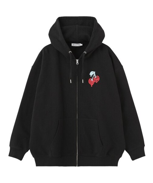 MELTY CHERRY WIDE ZIP UP HOODIE