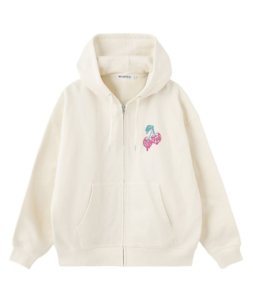 MELTY CHERRY WIDE ZIP UP HOODIE