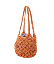 KNITTED GINGHAM BAG
