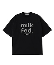 CUT OUT LOGO GINGHAM WIDE S/S TEE