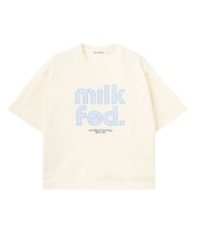 CUT OUT LOGO GINGHAM WIDE S/S TEE