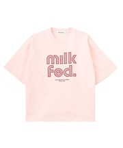 CUT OUT LOGO GINGHAM WIDE S/S TEE