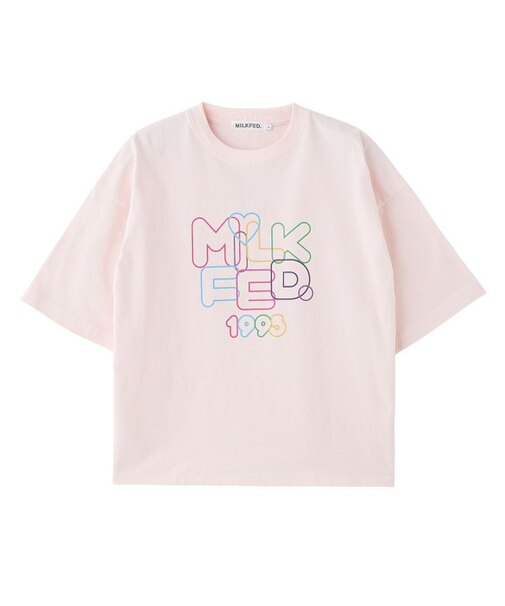 MILKFED. NEON LOGO WIDE S/S TEE