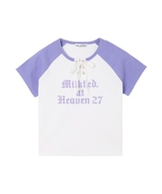 MILKFED. AT HEAVEN27 LACE UP B/B TEE