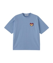 MELTY GLITTER HEART WIDE S/S TEE