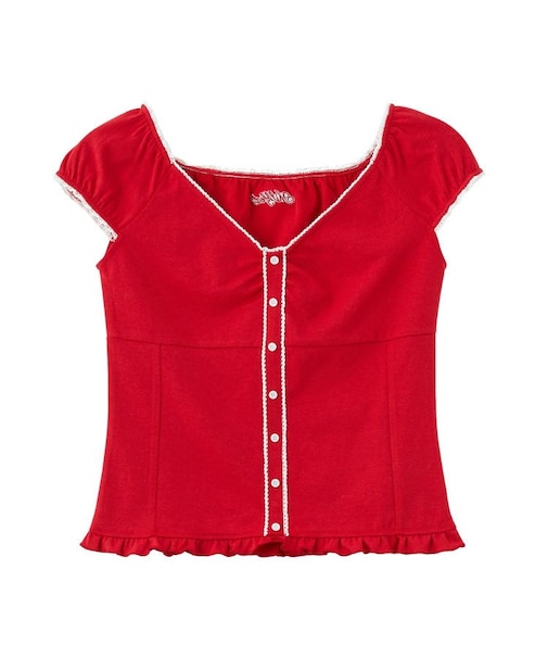 FRILL CAP SLEEVE TOP