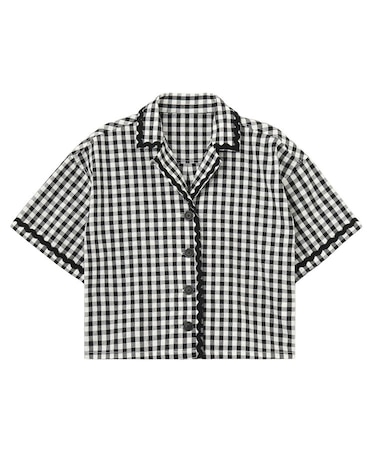 TRIMMED GINGHAM CHECK SHIRT