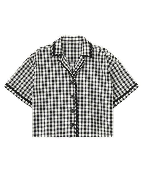 TRIMMED GINGHAM CHECK SHIRT