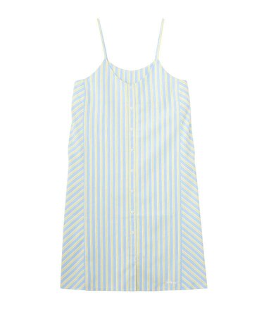 BIAS-CUT STRIPED CAMI DRESS