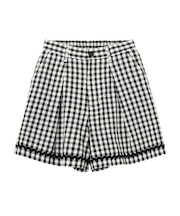 TRIMMED GINGHAM CHECK SHORTS