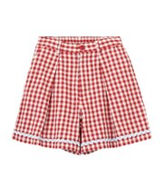 TRIMMED GINGHAM CHECK SHORTS