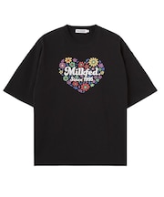 HEART FLOWER EMBROIDERY S/S TEE