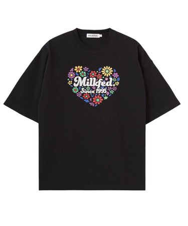 HEART FLOWER EMBROIDERY S/S TEE