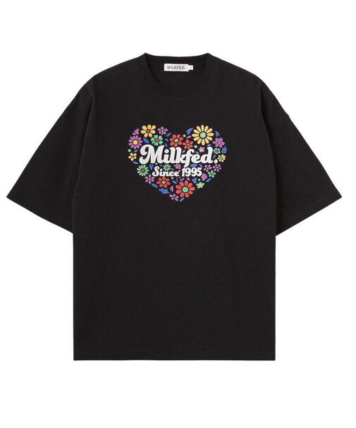 HEART FLOWER EMBROIDERY S/S TEE