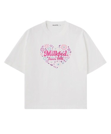 HEART FLOWER EMBROIDERY S/S TEE