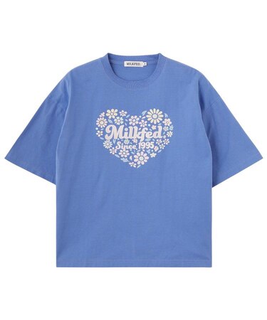 HEART FLOWER EMBROIDERY S/S TEE