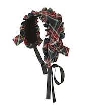 FRILLED TARTAN EARMUFFS