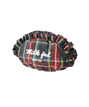 FRILLED TARTAN POUCH